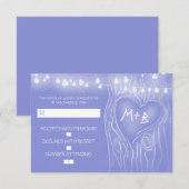 Feestelijke boom elegante bruiloft RSVP kaart (Voorkant / Achterkant)