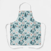 Feestelijke boom en bloem ontwerp schort (Voorkant)