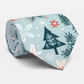 Feestelijke boom en bloem ontwerp stropdas (Opgerold)