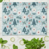Feestelijke boom en bloem ontwerp theedoek (Gevouwen)