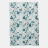 Feestelijke boom en bloem ontwerp theedoek (Verticaal)