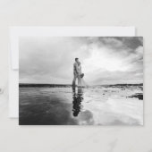 Feestelijke boom Goud Rood Trouwfoto Bedankt Kaart (Achterkant)