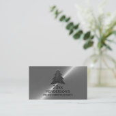 Feestelijke boom - Zilver - Kerst Party Ticket Informatiekaartje (Staand voorkant)
