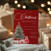 Feestelijke boomfamilie of zakelijk kerstfeest kaart