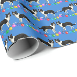 Feestelijke Border Collies Inpakpapier
