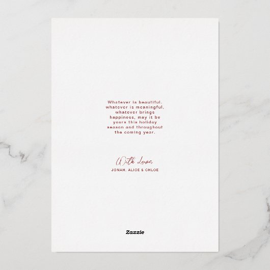 feestelijke border fotokaart folie feestdagenkaart (Achterkant)