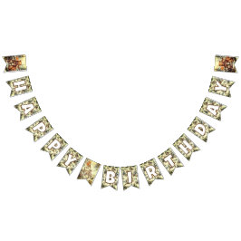 Feestelijke bos geboortenaam wimpel banner