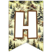 Feestelijke bos geboortenaam wimpel banner (Tweede vlag)