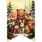 Feestelijke bos geboortenaam wimpel banner (Eerste vlag)