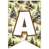 Feestelijke bos geboortenaam wimpel banner (Derde vlag)
