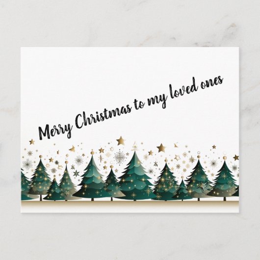 Feestelijke Bos Whimsy Briefkaart (Voorkant)