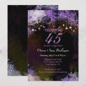 Feestelijke boslichten Huwelijksverjaardagsfeest Kaart (Voorkant / Achterkant)