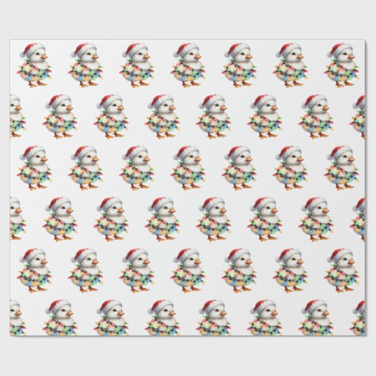 Feestelijke bosvrienden cadeaupapier (Vlak)