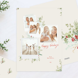 Feestelijke Botanical Craft Christmas Fotoalbum Feestdagenkaart