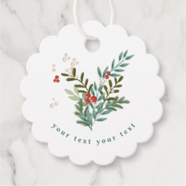 Feestelijke Botanische Bloemen Kerstmis Classic Wi Bedankjes Labels