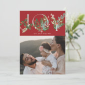 Feestelijke Botanische VREUGDE Kerstmis Traditione Feestdagenkaart (Staand voorkant)