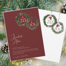 Feestelijke Bourgondië Groene Winter Kerstbruiloft