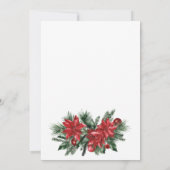 Feestelijke Bourgondisch groene winter Kerstmis br Kaart (Achterkant)