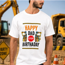 Feestelijke Bouw Dump Truck 1e Verjaardagsfeest T-shirt