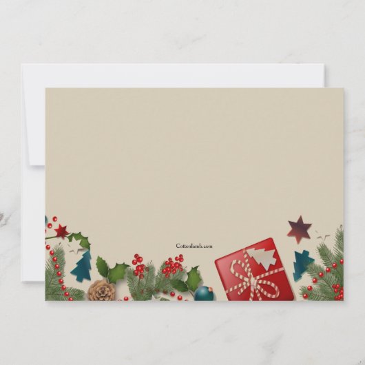 Feestelijke Boxing Day Uitnodigingen (Achterkant)