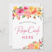 Feestelijke Bright Citrus Bruids Recept Kaart Teke (Voorkant)