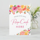 Feestelijke Bright Citrus Bruids Recept Kaart Teke (Staand voorkant)