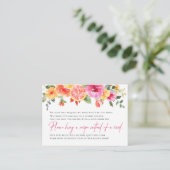Feestelijke Bright Flower Citrus Bridal Recept Aan Informatiekaartje (Staand voorkant)