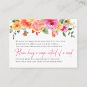 Feestelijke Bright Flower Citrus Bridal Recept Aan Informatiekaartje (Voorkant)