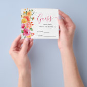 Feestelijke Bright Flower raden hoeveel spel Kaart (Hand)