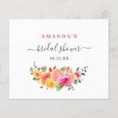 Feestelijke Bright Flower raden hoeveel spel Kaart (Achterkant)