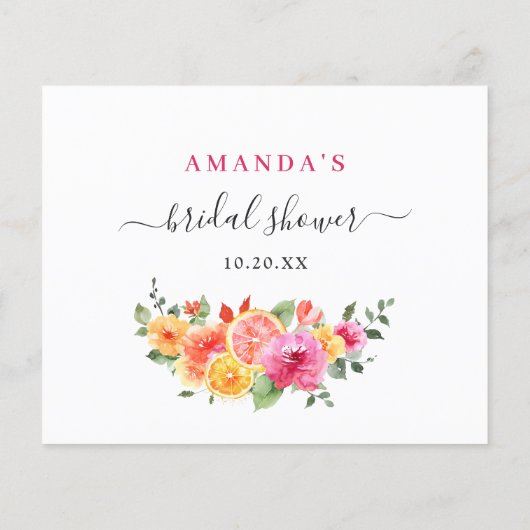 Feestelijke Bright Flower raden hoeveel spel Kaart (Achterkant)