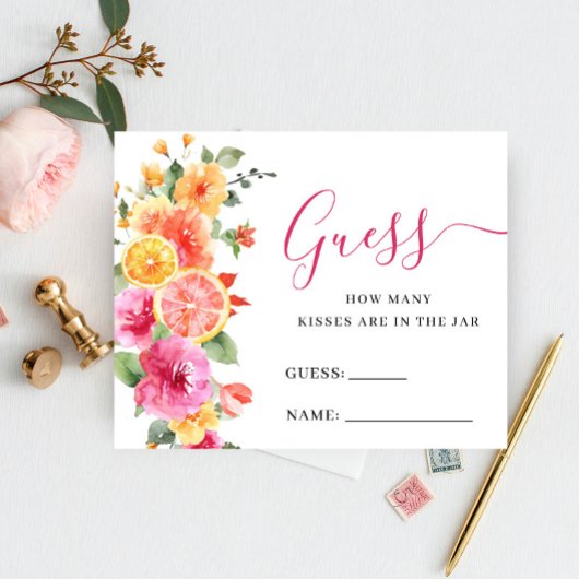 Feestelijke Bright Flower raden hoeveel spel Kaart