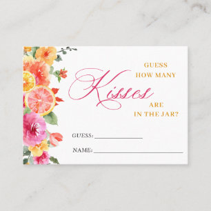 Feestelijke Bright Flower raden hoeveel spel Kaart Visitekaartje
