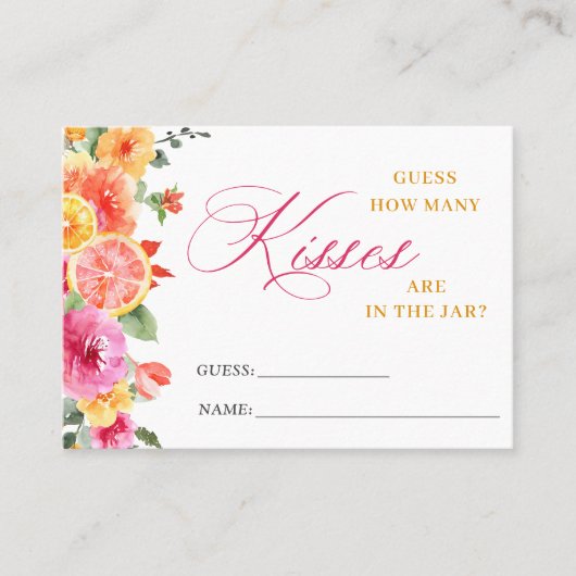 Feestelijke Bright Flower raden hoeveel spel Kaart Visitekaartje (Voorkant)