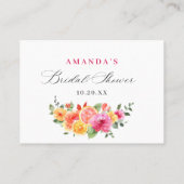 Feestelijke Bright Flower raden hoeveel spel Kaart Visitekaartje (Achterkant)