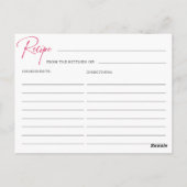 Feestelijke Bright Flowers Citrus Bruidsrecept Kaa Briefkaart (Achterkant)