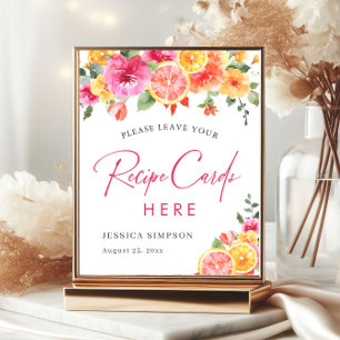 Feestelijke Bright Flowers Citrus Bruidsrecept Kaa Poster