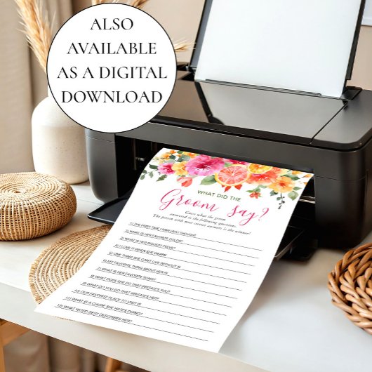 Feestelijke Bright Flowers Citrus Vrijgezellenfees Kaart