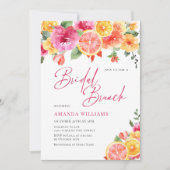 Feestelijke Bright Flowers Floral Citrus Bridal Br Kaart (Voorkant)