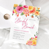 Feestelijke Bright Flowers Floral Citrus Bridal Br Kaart