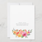 Feestelijke Bright Flowers Floral Citrus Bridal Br Kaart (Achterkant)