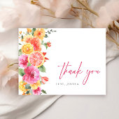 Feestelijke Bright Flowers Floral Citrus Dank u Briefkaart