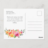 Feestelijke Bright Flowers Floral Citrus Dank u Briefkaart (Achterkant)