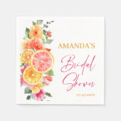 Feestelijke Bright Flowers Slice Citrus Vrijgezell Servet (Voorkant)