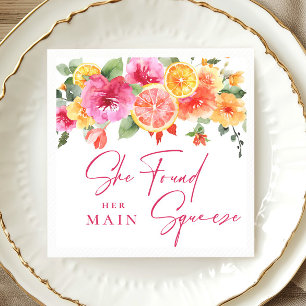 Feestelijke Bright Flowers Slice Citrus Vrijgezell Servet