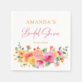 Feestelijke Bright Flowers Slice Citrus Vrijgezell Servet (Voorkant)