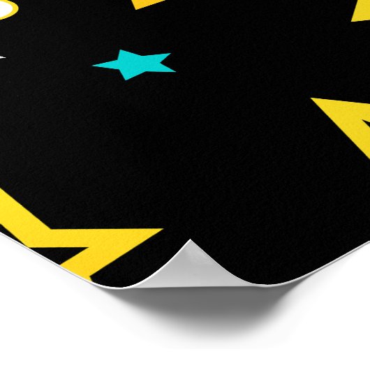 Feestelijke Bright Merry Holiday Star Poster (Hoek)