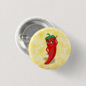 Feestelijke Bruidsdouche Met Rode Hete Peper Diva Ronde Button 3,2 Cm (Voorkant /achterkant)