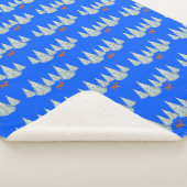 Feestelijke bruine herten onder besneeuwde sparren sherpa deken (3/4)