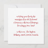 Feestelijke Bruine Paarden Kerstmis Kaart (Achterkant)